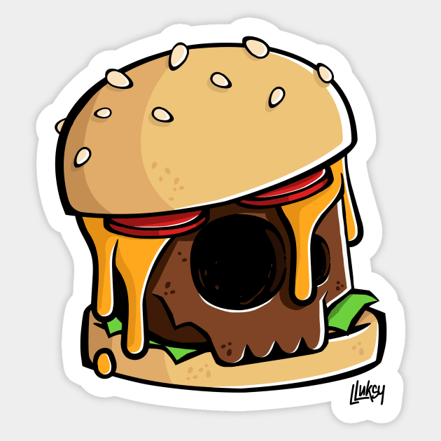 Lluksy Burger Sticker by LLUKSY